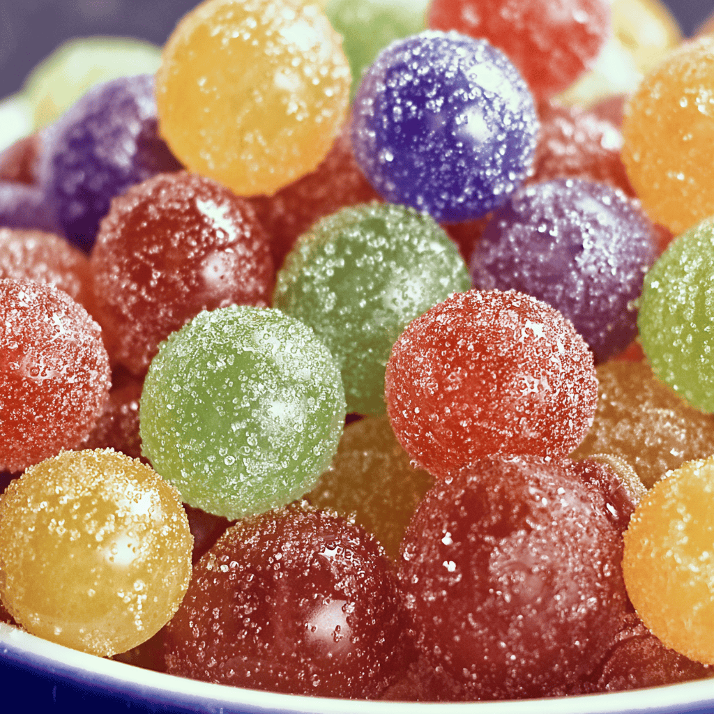 Colorful sugar-coated gumdrop candies, perfect for sweetening desserts and candy bowls.