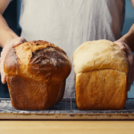Freshly baked bread loaves on a cooling rack for delicious homemade bread recipes.