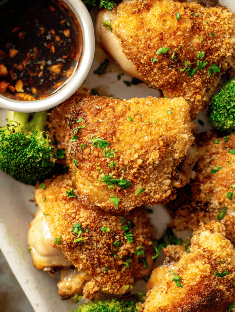 Oven-baked pepperoni pizza with melted cheese and herbs.