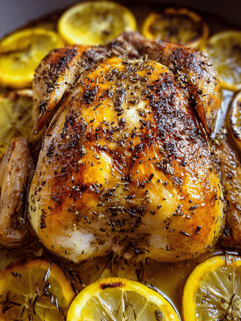 Oven-baked pepperoni pizza with melted cheese and herbs.