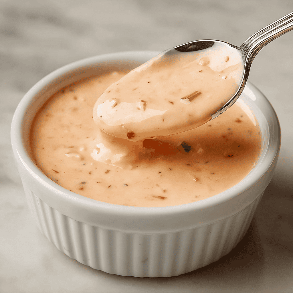 Creamy homemade ranch dressing with herbs and spices.
