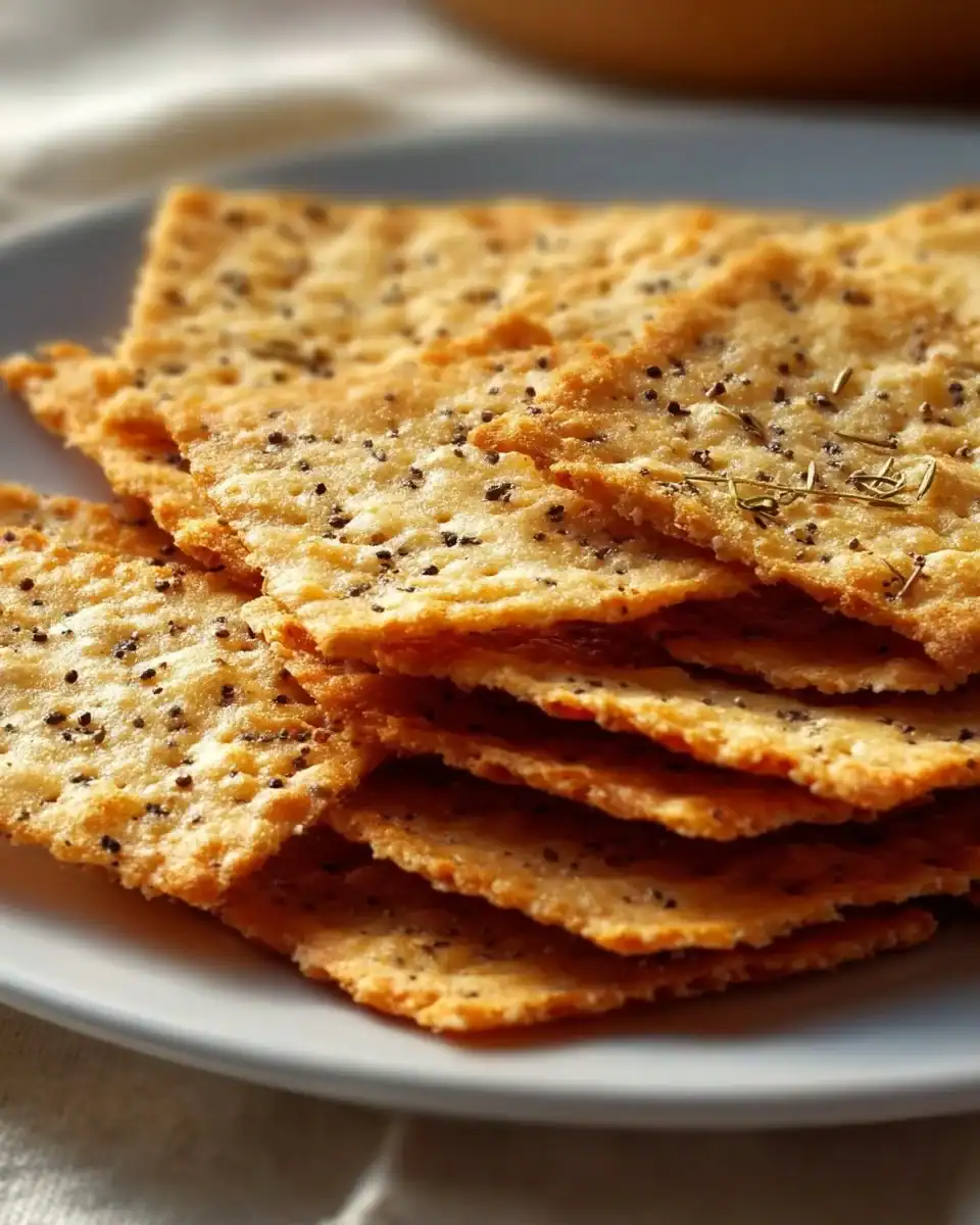 Crispy almond flour crackers for healthy snacking