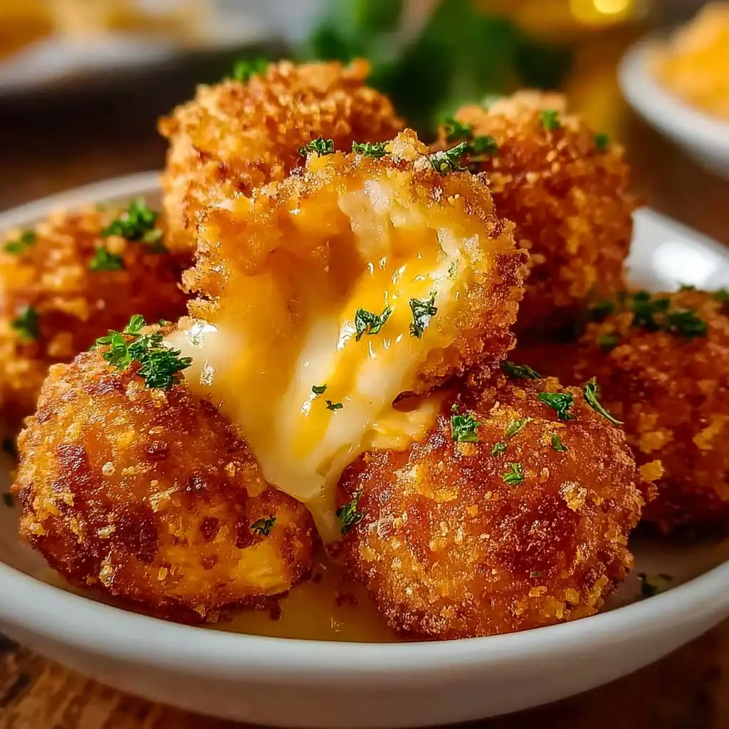 Crispy corn cheese bites served on a plate, perfect appetizer for gatherings