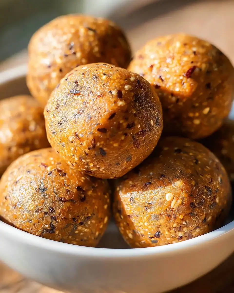 No-bake healthy pumpkin pie energy balls with spices and nuts