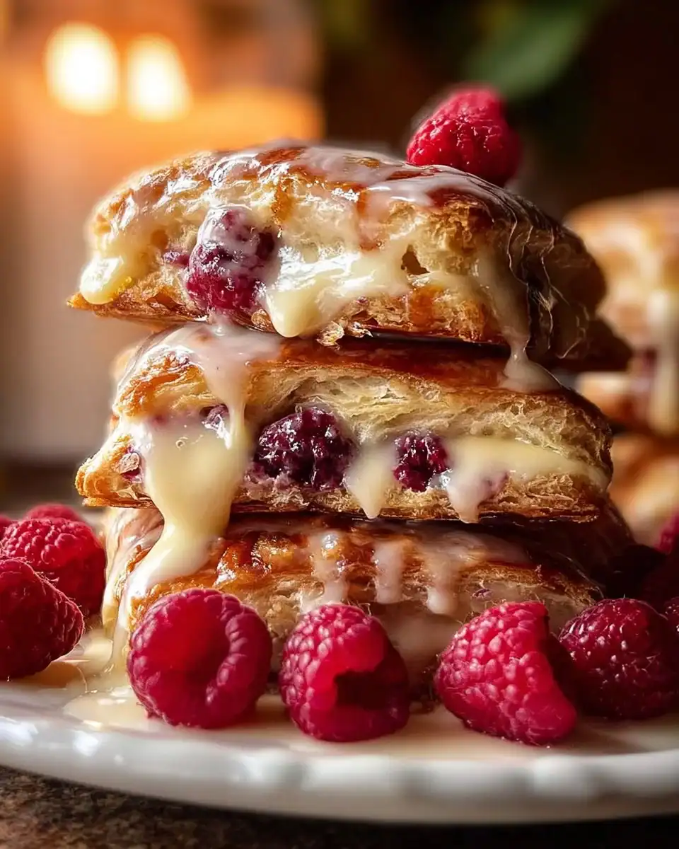 Deliciously baked lemon raspberry scones on a plate
