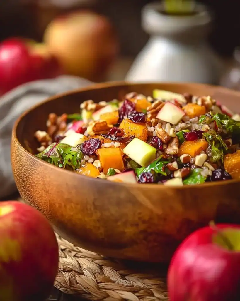 Colorful wild rice harvest bowls featuring fig balsamic vinaigrette and fresh toppings.