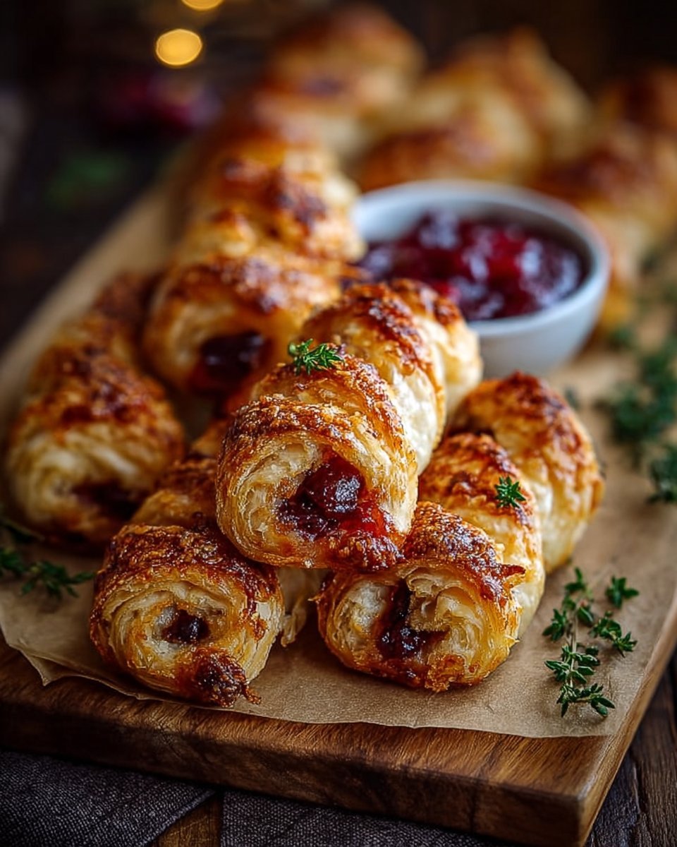 Cranberry Brie Puff Twists