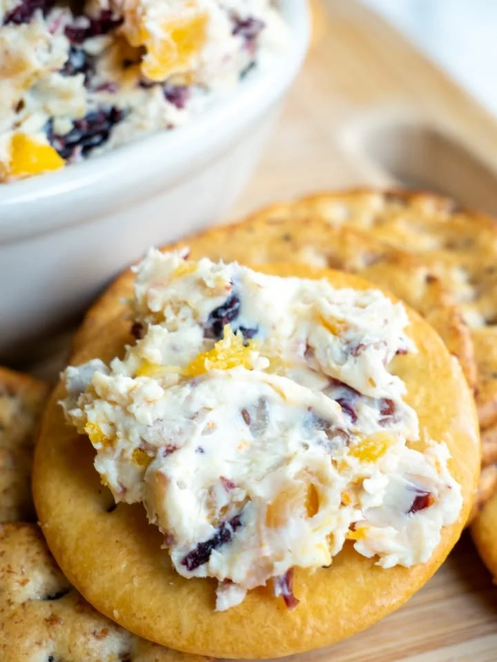 Festive Tangy Sweet Dip served in a bowl with festive decorations