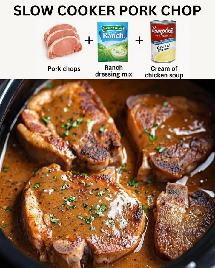 3-Ingredient Slow Cooker Pork Chop