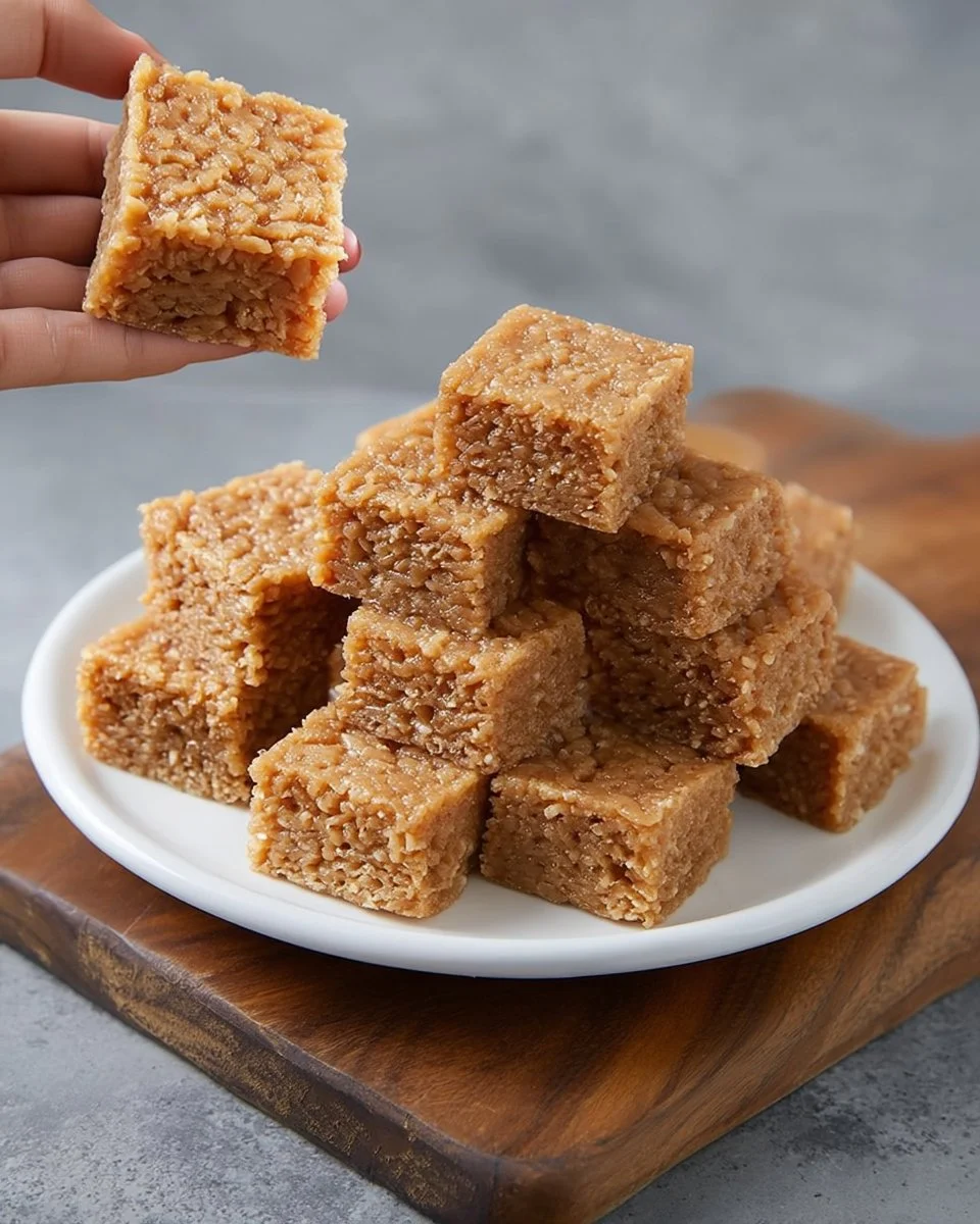 Delicious budget-friendly semolina fudge on a plate