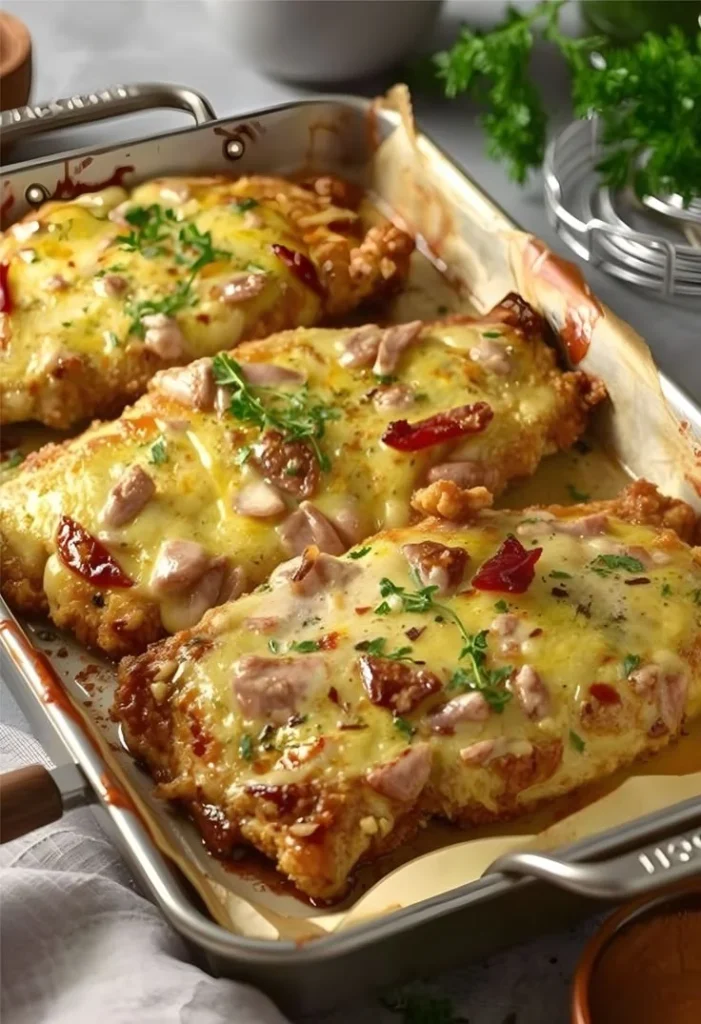 Crispy oven-baked party schnitzels served with dipping sauce