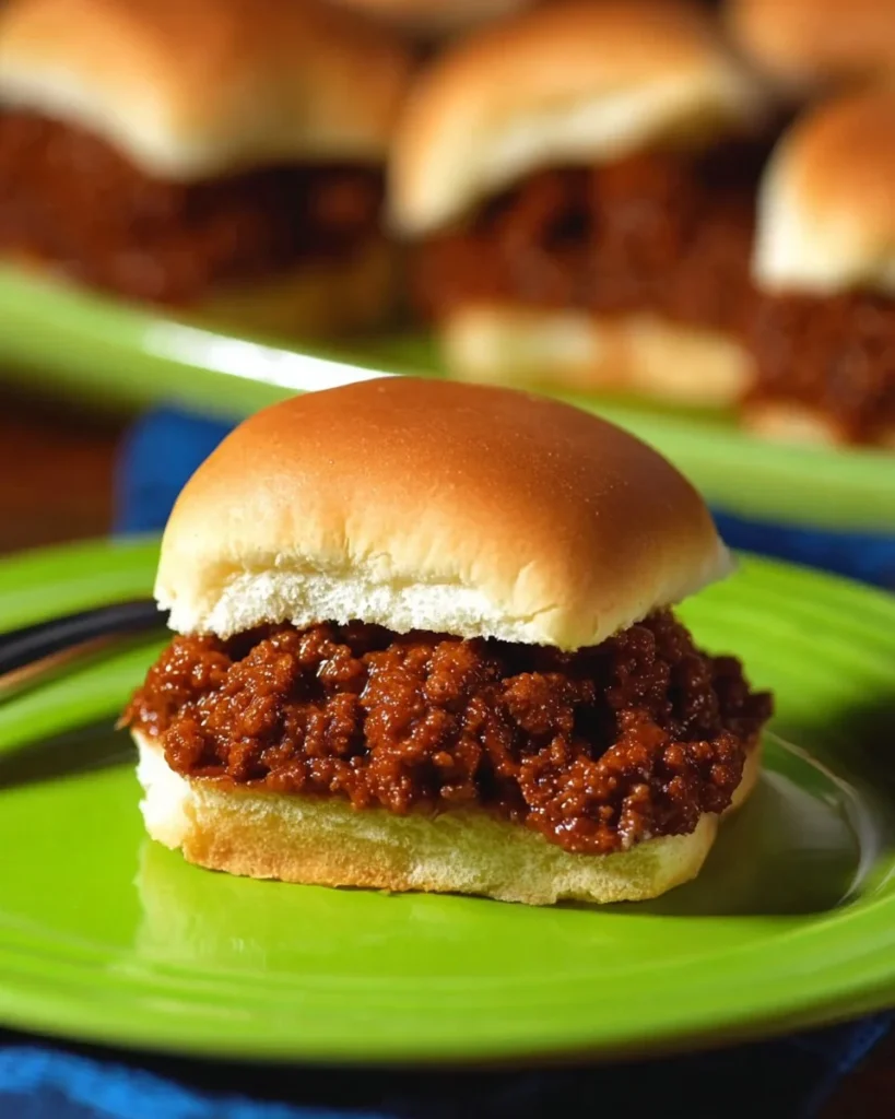 Crockpot Sloppy Joes served on a bun with a side of pickles.