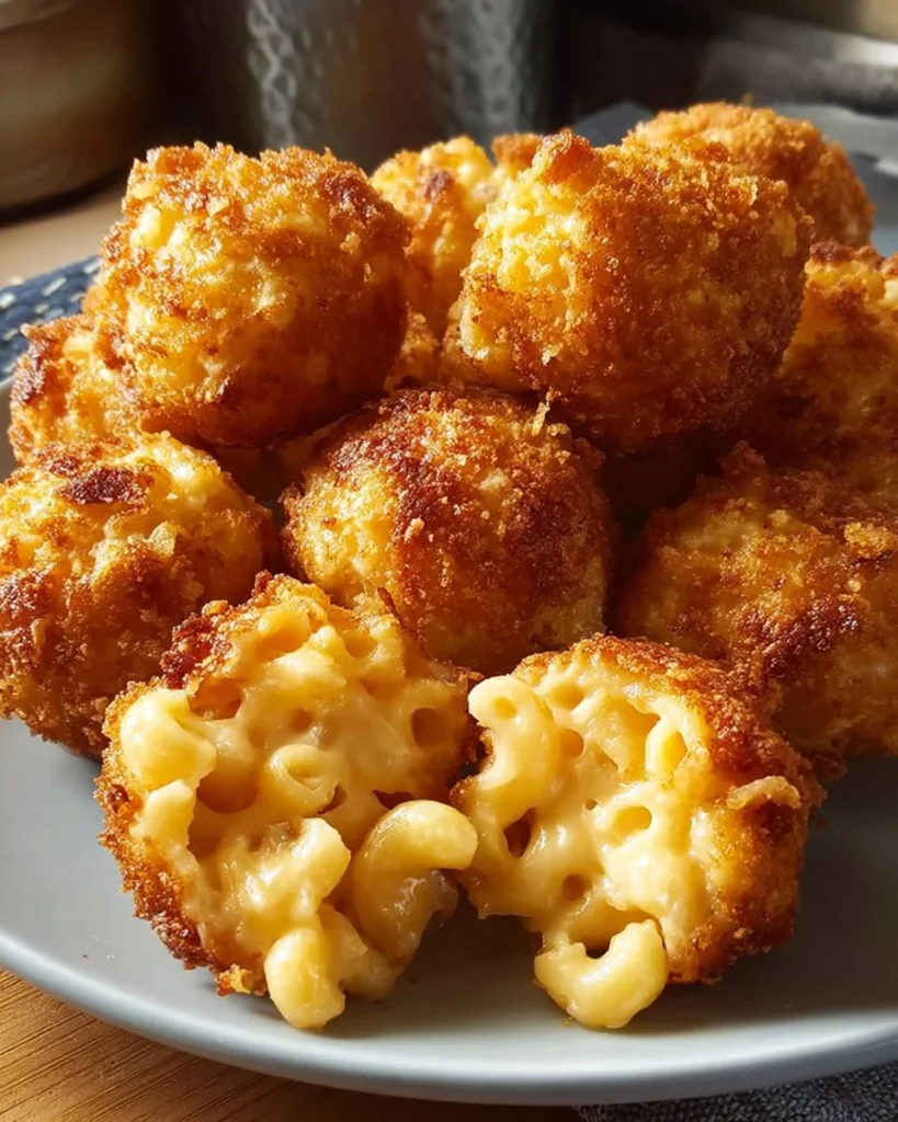 Delicious Fried Mac and Cheese Bites served with dipping sauce