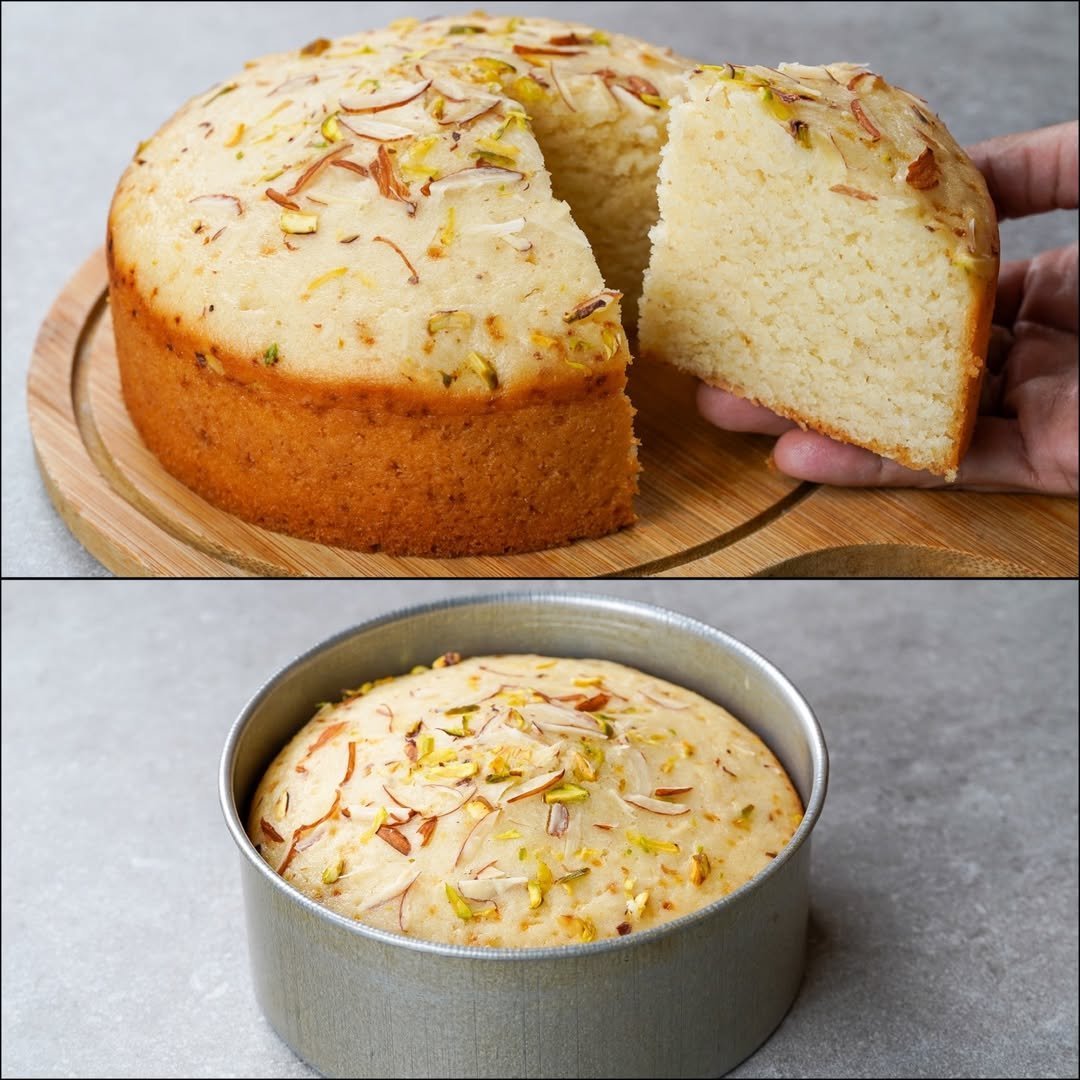 Eggless Semolina Cake