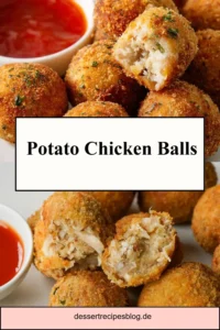 Homemade Potato Chicken Balls cooked to golden perfection.