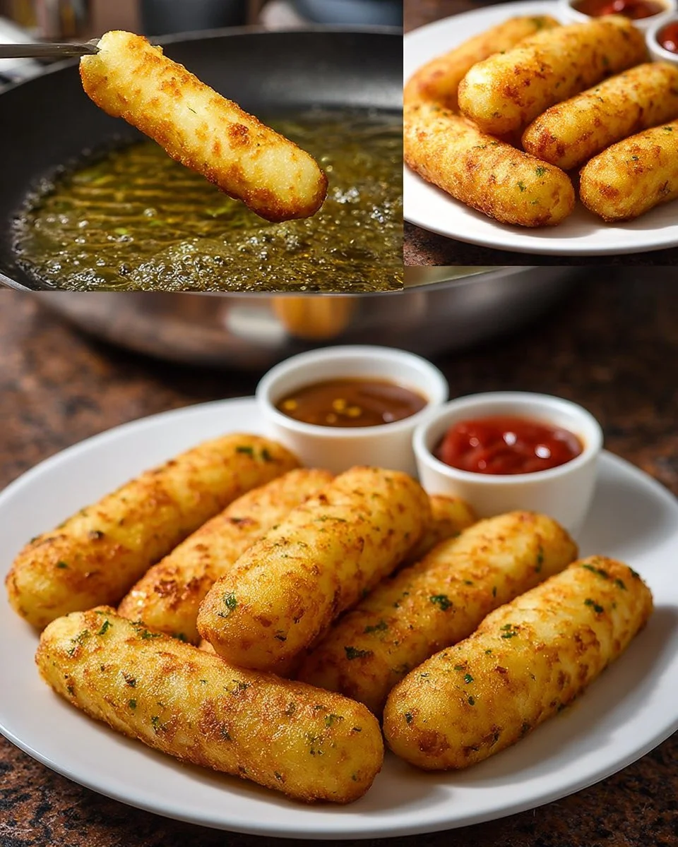 Delicious Potato Chilli Garlic Finger snack, crisp and flavorful